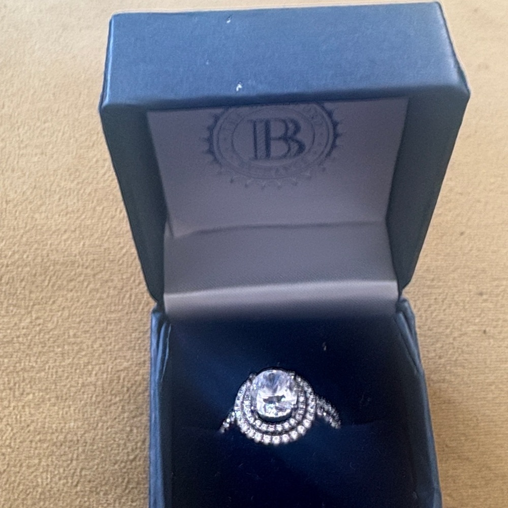 The Bradford Exchange Silver Ring with Clear Gemstone